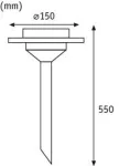 PAULMANN Oprawa ogrodowa UFO SOLAR LED 3000K 1x0,2W IP44 stal nierdzewana / szkło