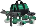 Zestaw młotowiertarka+wkrętarka+szlifierka+2x 4Ah STALCO S-97377