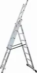 Drabina przemysłowa 150kg 3 elementy 11 stopni aluminiowa STALCO S-40563
