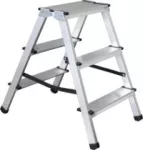 Drabina domowa dwustronna 150kg 2x3 stopnie aluminiowa STALCO S-40527