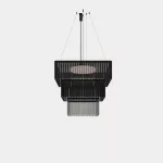 Pendant Scarlett Square Pendant Chandelier 930mm x 930mm + 730mm x 730mm + 530mm x 530mm LED 55.1W 2700K ON-OFF GRIS 4111lm SQPC-CBA-LCLCLD-OSV