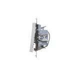 SIMON 55 WMDL-031xx5-143 Przycisk potrójny z podświetleniem LED (moduł) 10 AX, 250 V~, szybkozłącza; Aluminium mat