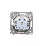 SIMON 55 WMDW-50123x-111A Gniazdo wtyczkowe do wersji IP44 z uszczelką (moduł) 16 A, 250 V~, szybkozłącza. Klapka transparentna; Biały mat