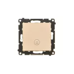 SIMON 55 WMDL-0105xx-144 Łącznik jednobiegunowy z podświetleniem LED (moduł) 10 AX, 250 V~, szybkozłącza; Szampański mat