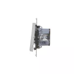 SIMON 55 WMDL-050X23-143 Łącznik jednobiegunowy + przycisk zwierny – 2 klawisze (moduł) 16 AX, 250 V~, zaciski gwintowe; Aluminium mat