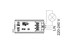 CZUJNIK RUCHU CR-18, max.800W, AC220-240V, 50/60Hz, 360°,max. 8m, IP20, WSPÓŁPRACUJE Z LED
