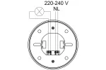 CZUJNIK RUCHU CR-19, max.1000W, AC220-240V, 50/60Hz, 360°, max. 20m, IP44, WSPÓŁPRACUJE Z LED