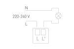 CZUJNIK RUCHU CR-20, max.500W, AC220-240V, KĄT DZIAŁANIA 120*, ZASIĘG 10m