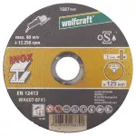 Tarcza korundowa 115x1 do cięcia stali nierdzewnej 10 sztuk, WOLFCRAFT