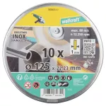 Tarcza korundowa 115x1 do cięcia stali nierdzewnej 10 sztuk, WOLFCRAFT