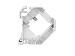 Adapter na szynę DIN (TH35) do keystone RJ45, RJ12 z uziemieniem i pokrywą ALANTEC