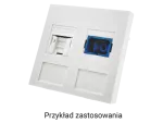 Adapter 45x45 2xRJ45 (płaski) ALANTEC