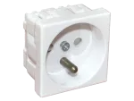 Gniazdo elektryczne 45x45, białe - 2P+Z ALANTEC