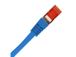 Patch-cord F/UTP kat.6 PVC 0.25m niebieski ALANTEC