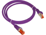 Patch-cord ALANTEC kat.6A S/FTP fioletowy 2m LSOH
