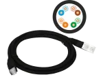 Patch-cord U/UTP kat.5e PVC 0.5m czarny ALANTEC