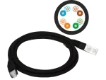 Patch-cord U/UTP kat.5e PVC 5.0m czarny ALANTEC