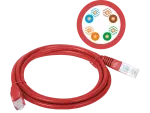Patch-cord U/UTP kat.5e PVC 5.0m czerwony ALANTEC