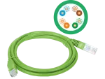 Patch-cord U/UTP kat.5e PVC 3.0m zielony ALANTEC