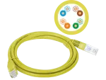 Patch-cord U/UTP kat.5e PVC 5.0m żółty ALANTEC