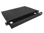 Przełącznica światłowodowa teleskopowa 24xSC duplex / 24xLC quad 19" 1U z akcesoriami montażowymi (dławiki, opaski) ALANTEC
