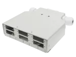 Przełącznica światłowodowa na szynę DIN 6xSC duplex / 6xLC quad z płytą czołową ALANTEC