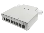 Przełącznica światłowodowa na szynę DIN 8xSC simplex / 8xLC duplex z płytą czołową ALANTEC