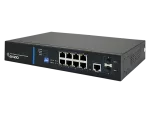 Zarządzalny przełącznik L2 (switch) 8 portów RJ45 PoE+ 1Gb/s + 2 porty SFP Uplink 1Gb/s + 1 port konsolowy RJ45 (budżet mocy 100W) ALANTEC