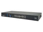 Niezarządzalny przełącznik (switch) 16 portów RJ45 PoE+ 1Gb/s + 2 porty SFP Uplink 1Gb/s (budżet mocy 150W) ALANTEC