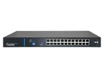 Niezarządzalny przełącznik (switch) 24 porty RJ45 PoE+ 1Gb/s + 2 porty SFP Uplink 1Gb/s (budżet mocy 250W) ALANTEC