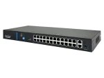 Niezarządzalny przełącznik (switch) 24 porty RJ45 PoE+ 100Mb/s + 2 porty RJ45 Uplink 1Gb/s (budżet mocy 250W) ALANTEC