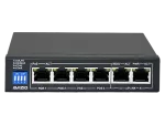 Niezarządzalny przełącznik (switch) 6xRJ45 - 4 porty RJ45 PoE+ 1Gb/s + 2 porty RJ45 Uplink 1Gb/s (budżet mocy 60W) ALANTEC