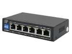Niezarządzalny przełącznik (switch) 6xRJ45 - 4 porty RJ45 PoE+ 100Mb/s + 2 porty RJ45 Uplink 100Mb/s (budżet mocy 60W) ALANTEC