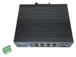 Niezarządzalny przełącznik przemysłowy (switch) 10xRJ45 - 8 portów RJ45 PoE+ 1Gb/s + 2 porty SFP Uplink 1Gb/s (budżet mocy 96W) ALANTEC