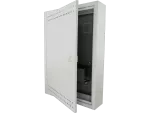 Szafka mieszkaniowa, teletechniczna, FTTH 500x350x90, natynkowa, drzwi perforowane, 1 x gn. elektryczne, 14 x gn. Keystone ALANTEC