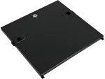 Szafka rack wisząca 19" 6U 600x450, niedzielona, drzwi szklane jednoskrzydłowe, tył osłona pełna, osłony boczne zamykane na klucz, kolor czarny FLAT PACK, Q-LANTEC