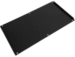 Szafka rack wisząca 19" 6U 600x450, niedzielona, drzwi szklane jednoskrzydłowe, tył osłona pełna, osłony boczne zamykane na klucz, kolor czarny FLAT PACK, Q-LANTEC