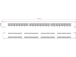 Patch panel NAVI LED UTP kat.6 24 porty LSA 1U ALANTEC