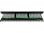 Patch panel 1U/19 cali STP ekranowany 24 porty kat. 5E złącza LSA półka montażowa Q-LANTEC