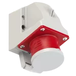 Wtyczka odbiornikowa z klapką 16A 400V 3P+Z+N IP44