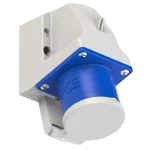 Wtyczka odbiornikowa z klapką 32A 230V 2P+Z IP44
