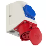 Gniazdo stałe z wyłącznikiem KOMBI CEE + 230V z bolcem 16A 400V 3P+Z+N okablowane