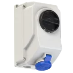 Gniazdo stałe z rozłącznikiem 0-1 duże blokada mechaniczna 16A 230V 2P+Z IP44 7513-6