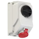 Gniazdo stałe z rozłącznikiem 0-1 duże blokada mechaniczna 16A 400V 3P+Z IP44