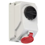 Gniazdo stałe z rozłącznikiem 0-1 duże blokada mechaniczna 16A 400V 3P+Z+N IP44