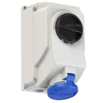 Gniazdo stałe z rozłącznikiem 0-1 duże blokada mechaniczna 32A 230V 2P+Z IP44