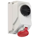 Gniazdo stałe z rozłącznikiem 0-1 duże blokada mechaniczna 32A 400V 3P+Z IP44
