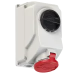 Gniazdo stałe z rozłącznikiem 0-1 duże blokada mechaniczna 32A 400V 3P+Z+N IP44