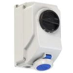 Gniazdo stałe z rozłącznikiem 0-1 duże blokada mechaniczna 16A 230V 2P+Z IP44 75132-6