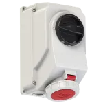 Gniazdo stałe z rozłącznikiem 0-1 duże blokada mechaniczna 16A 400V 3P+Z+N IP 67